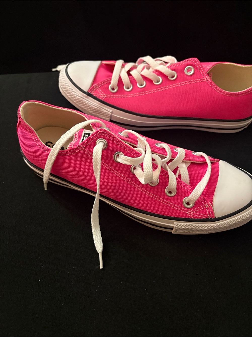 Classic Low-Top Sneakers in Hot Pink